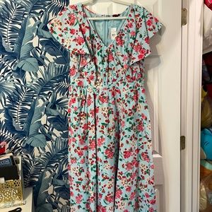 Loft strawberry print dress